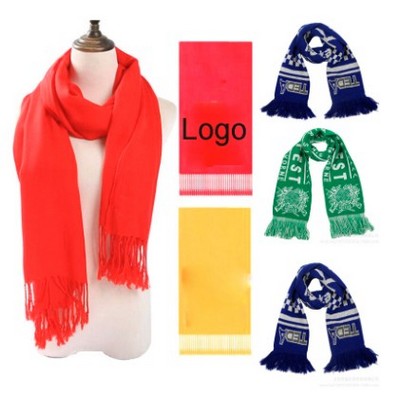 Acrylic Knitted Fan Neck Scarf