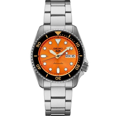 Seiko Watch 5 Sports Ss Automatic Orange Dial