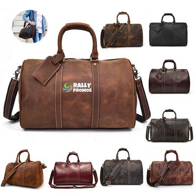 Men's Crazy Horse Leather Travel Bag