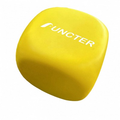 Yellow PU Foam Dice Model Decoration, Pressure Reducing Grip Ball