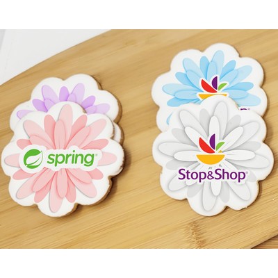 3.5" Daisy Shaped Logo Sugar Cookie