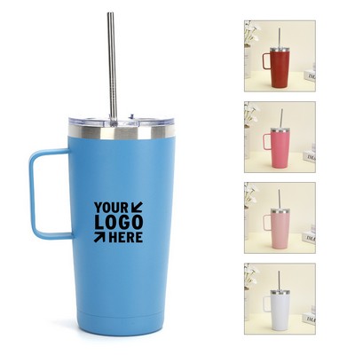 20oz Stainless Steel Travel Coffee Mug with Handle