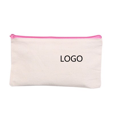 Blank Zipper Canvas Pouch