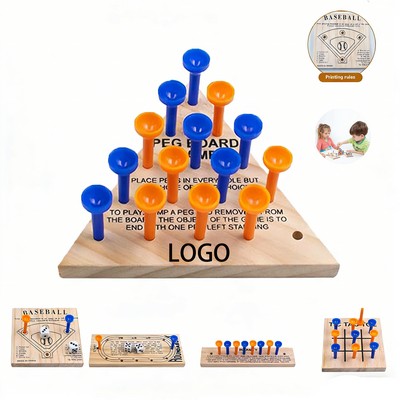 Custom Wooden Peg Game Set 5 Pack