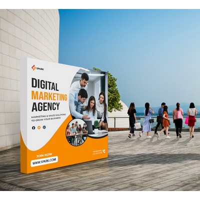 10' x 8' Fabric Pop Up Straight Display (Graphic only)