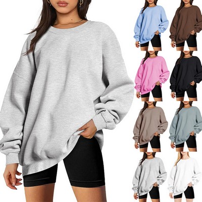 Women's Oversized Crew Neck Sweatshirts Pullover