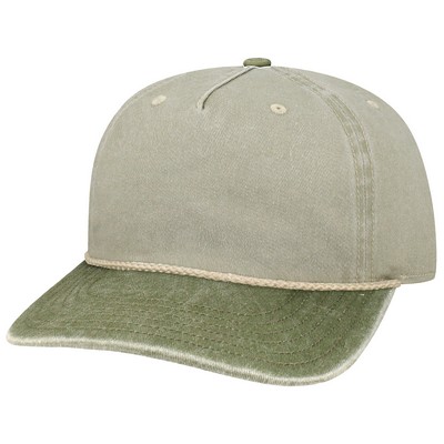 Skully Washed 5-Panel Snapback Adj. w/rope