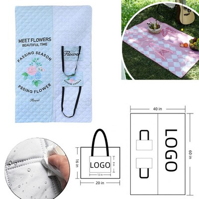 2" 1 Foldable Picnic Blanket With Backpack Storage