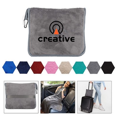 Portable Polyester 2-in-1 Travel Blanket Car Pillow Blanket