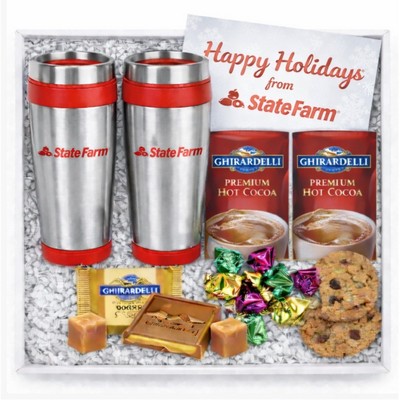 Holiday Set with Tumblers, Cocoa and More