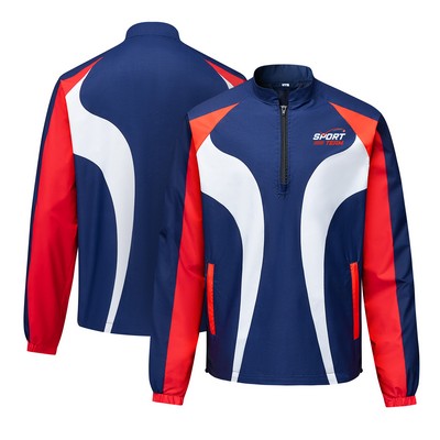 Custom Full Sublimated Quarter Zip Long Sleeve Jacket