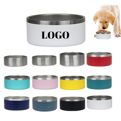 Double-Wall Stainless Steel Pet Food Bowl