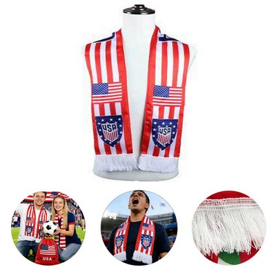 Satin Polyester World Cup Fan Scarf