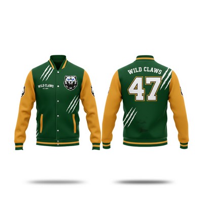Unisex Sublimation Double Layer Varsity Jacket