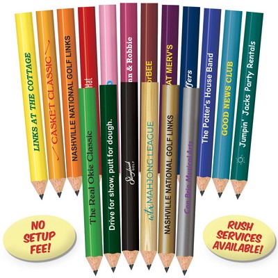 Pastel Yellow Round Golf Pencils