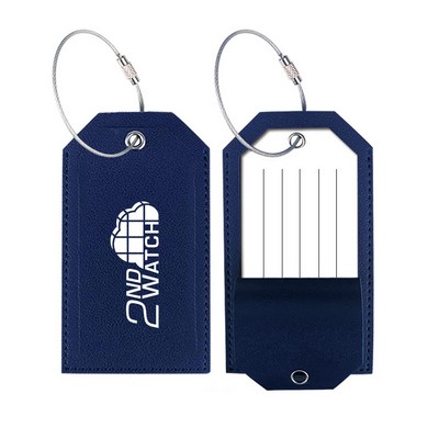 Leather Instrument Baggage Bag Luggage Tag with Privacy Cover