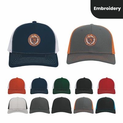 Dual Color Snapback 6 Panel Trucker Cap