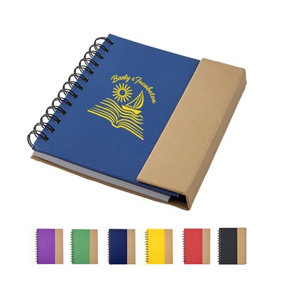 Eco Magnetic Notebook W/ Sticky Notes & Pen