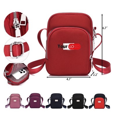 Mini Waterproof Oxford Crossbody Bag for Phones