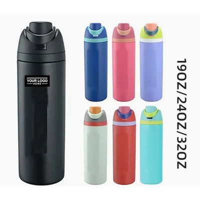 24oz Insulated Stainless Steel Water Bottle with Straw Lid