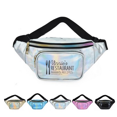Laser Fanny Pack with Zippered Pocket
