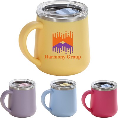 15oz Stainless Steel Travel Mug with Handle & Lid