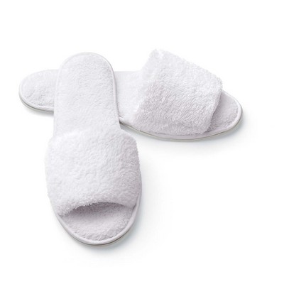 Women's Open Toe Micro Terry Slippers (Overseas - Embroidered)