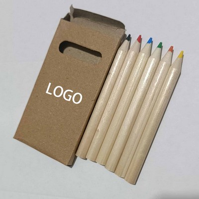 6 Premium Wooden Colored Pencils Set