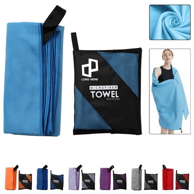 Microfiber Cooling Towel In Mesh Pouch