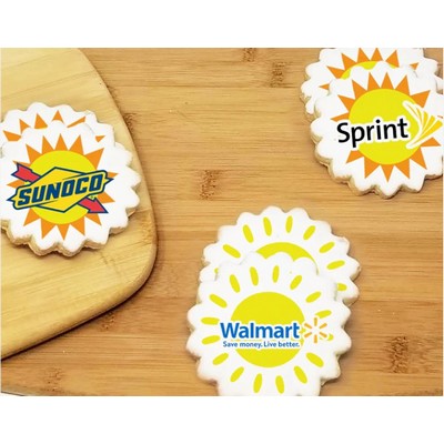 3.5" Sun Shaped Logo Sugar Cookie