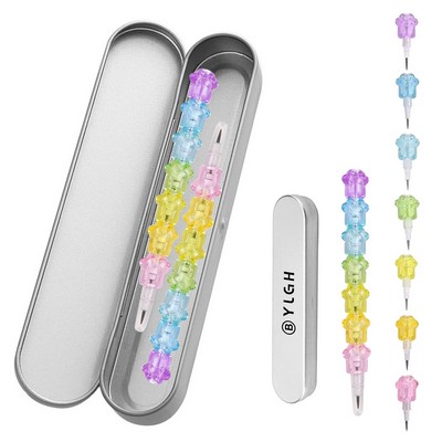 Paw Stackable Pencils With Tin Box