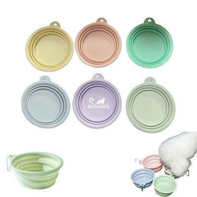Collapsible Macaron Pet Bowl