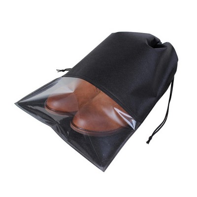 Non-woven Shoe Bag With Clear PVC Window Shoe Bag