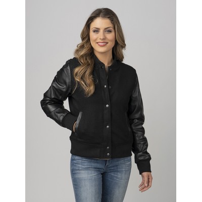 Ladies' Wool & Leather Varsity Jacket