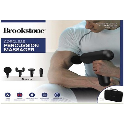 Health, Beauty & Fitness Brookstone Cordless Percussion Massager - Black