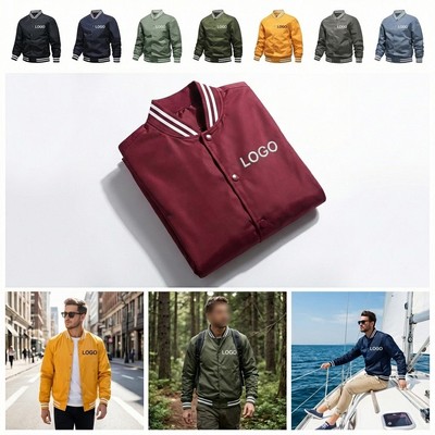 New Style Baseball Jacket &amp; American-Style Snap Button Bomber Jacket