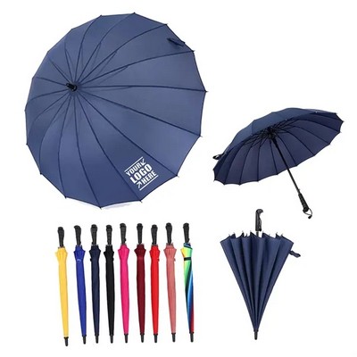 Premium 16 Panel Manual Golf Umbrella