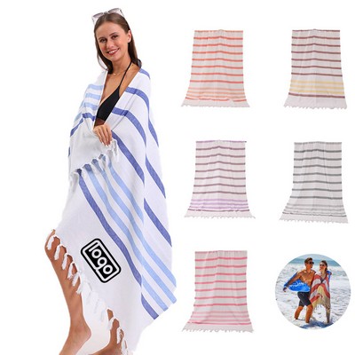 Tassel Ultrafine Fiber Beach Towel