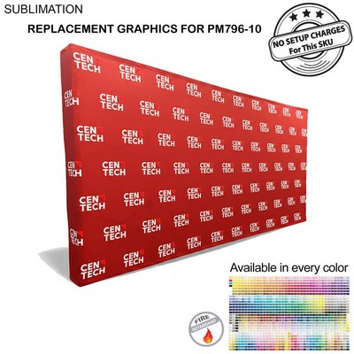 Replacement Graphics for 15' Straight Wall Tension Fabric w/Wrap End Caps.