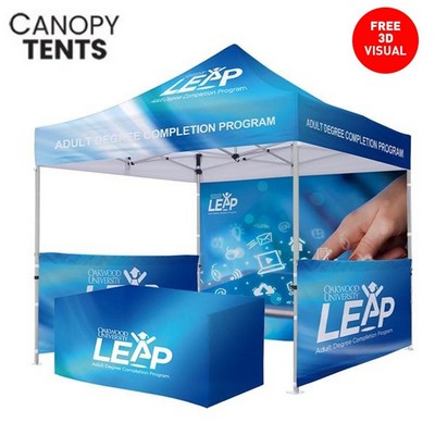 10x10 Pop Up Canopy Tent with 6' Fitted Table Cover