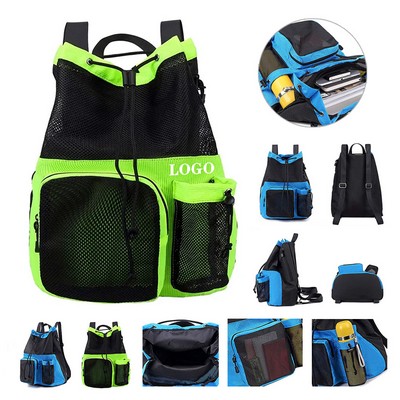 Sports Mesh Backpack with Shoe Pocket