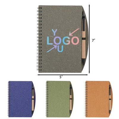 5" x 7" Eco Spiral Notebook with Pen