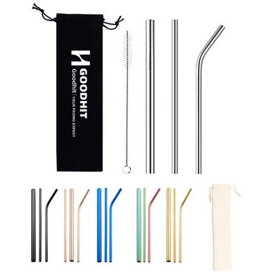 Stainless Steel Straw Set W/Pouch