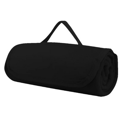 Roll Up Fleece 47" x 53" Blanket (BLANK) Black