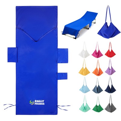 Towel Microfiber Beach Chair Towel with Side Pockets