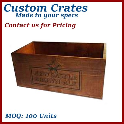 Custom Stained Wooden Crate / Wooden Box - Made to Order