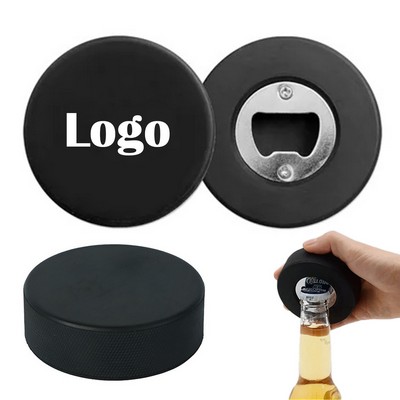 Rubber Hockey Puck Bottle Opener