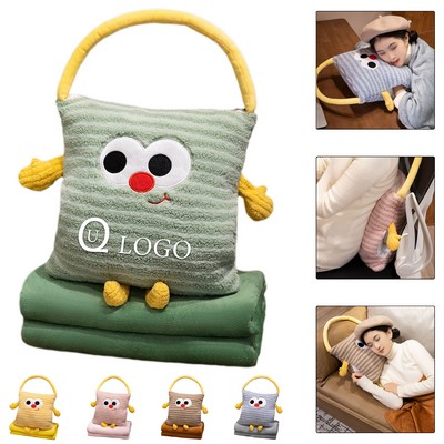 Cute 2-In-1 Handheld Pillow Blanket
