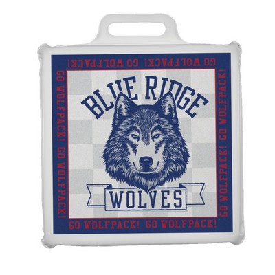 Square Vinyl Stadium Seat Cushion, Full Color Imprint (12"x12"x2")