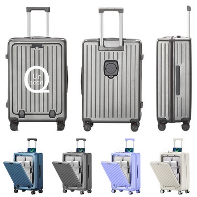 24" Abs/Pc Front-Opening Design Travel Luggage Suitcase